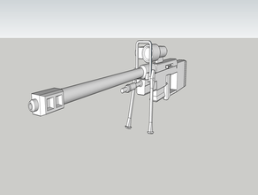 halo combat evolved rifle sniper A impressão 3d 3d print model - Mito3D
