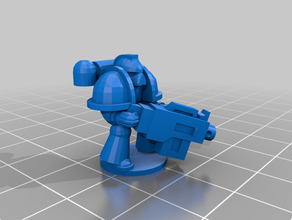 batalha irmão metralhadora pesada de 15mm brinquedos & games onepagerules space marine wargaming 3d print model - Mito3D
