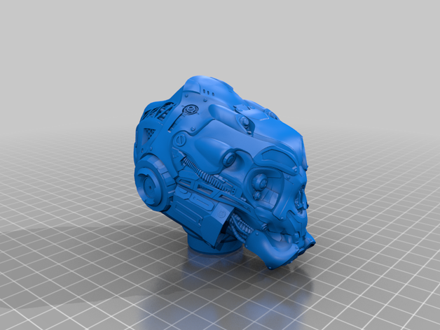 robot head 3d printing miniatures scifi tabletop 3D print model - Mito3D