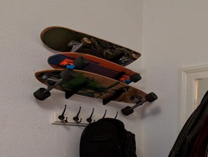 skateboard wall mount organization 3d print model - Mito3D