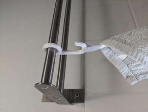 ikea grundtal towel rack hook bathroom 3d print model - Mito3D