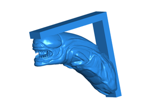 alien chestburster shelf bracket nuclear tape mount decor aliens support 3d print model - Mito3D