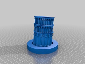 leaning tower pisa pencil holder office desk gift 3d print model - Mito3D