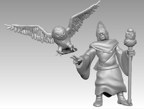 miniature - owl disciple 2017 toy & game accessories ageofsigmar d&d dnd dragons dungeons frostgrave mordheim rpg sigmar warhammer 3d print model - Mito3D