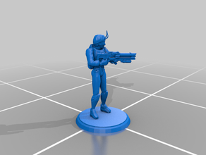 female lashunta operative starfinder games alien miniature miniatures pathfinder roleplaying rpg 3d print model - Mito3D