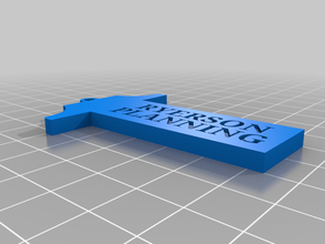 ryerson urban planning t-square keychain keychains rye high 3d print model - Mito3D