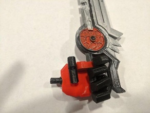 monouso cw mani arma porta giocattolo & accessori di gioco combiner guerre mano trasformatori volcanicus 3d print model - Mito3D