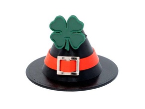 thanksgiving weasel shamrock hat toys & games clover four leaf st patrick's day thanksgivingweasel 3d print model - Mito3D