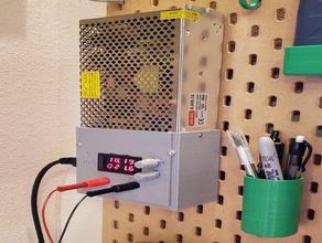 banco fuente de alimentación montada en la pared electrónica 3d print model - Mito3D