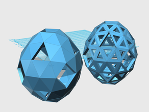 convexoctahedral4v 1 10 11 Mathe-Kunst konvex dome geodätische achtkantig sphere 3d print model - Mito3D
