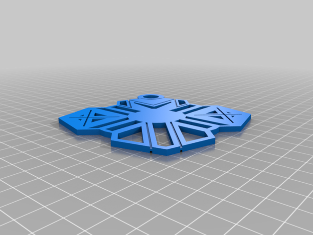 detailed keychain keychains hexagon 3D print model - Mito3D