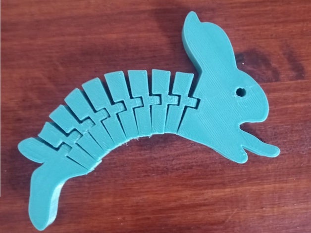 flexi coniglio hopping giocattoli meccanici coniglietto flessibile stampa luogo il 3D print model - Mito3D