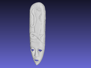 african mask 1 scans & replicas decor decoration long 3d print model - Mito3D