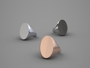 anello con castone ovale gioielli 3d print model - Mito3D