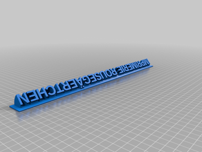 meine angepasste geschwungene 2-zeiliges Namensschild-text-40 office kundengebundene 3d print model - Mito3D