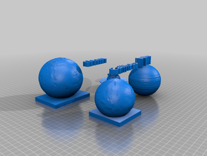 système solaire modèle de la tige L'impression 3d 3d print model - Mito3D