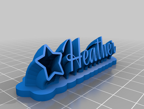 heather office customized 3d print model - Mito3D