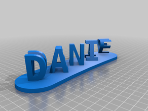 daniella est un signe les signes et logos personnalisé 3d print model - Mito3D