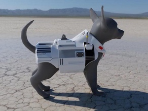 carlz chihuahua sci-fi do cão armadura adereços animais traje prop de animal estimação filhote cachorro scifi espaço 3d print model - Mito3D