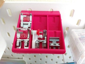 máquina de coser pies estantería ikea sk dis pegboard organización skadis pfaff la costura 3d print model - Mito3D