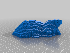 Katze aus cubes Mathe-Kunst 3d print model - Mito3D
