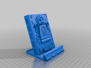 lego mini figure han solo telefono stand cellulare minifig starwars 3d print model - Mito3D