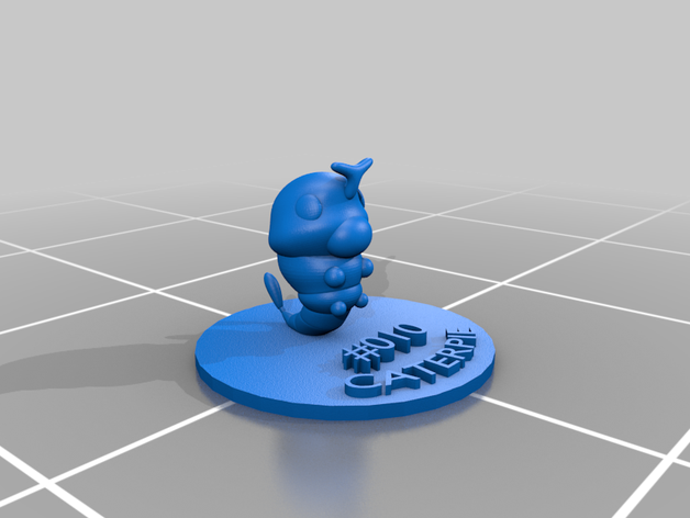 caterpie - não da base de dados suporte jogos vídeo nenhum pokemon figuras 3D print model - Mito3D