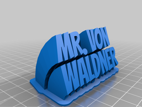 von waldner placa com o nome office personalizado 3d print model - Mito3D