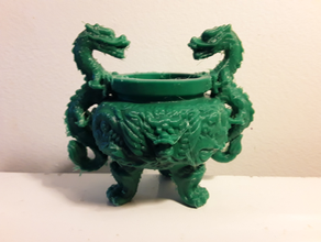 incenso dragon bowl arredamento ciotola drago insense 3d print model - Mito3D