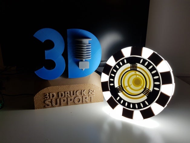 iron man arco reattore lampada multi parte La stampa 3d avengers ironman la a led marvel 3D print model - Mito3D