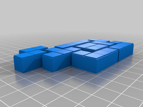 tetris pieces trays - 10 12 mm squares toys & games 3d print model - Mito3D