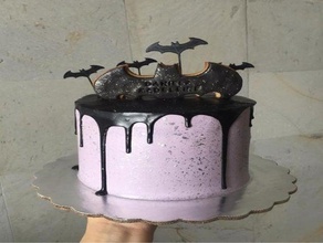 los murciélagos palo cocina y comedor de batman batsymbol topper la torta 3d print model - Mito3D