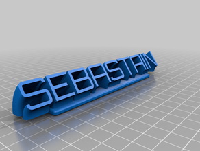 my customized sweeping name plate remix new office 3d print model - Mito3D