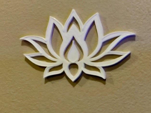 fleur de lotus 2d art 3D print model - Mito3D