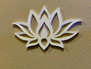 fleur-lotus 2d-Kunst 3d print model - Mito3D