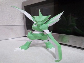 123 scyther dual low-poly video-Spiele pokemon 3d print model - Mito3D
