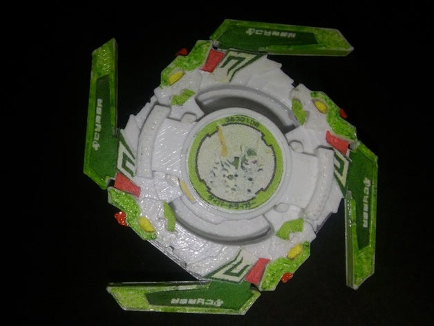 cyber driger complete beyblade toys & games bakuten v-force plastic gen 3D print model - Mito3D