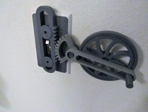 over complicated light switch household crank gear wall 3d print model - Mito3D