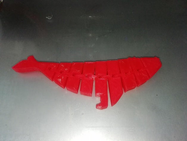 flexi baleia A impressão 3d flexível 3D print model - Mito3D