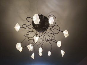 platonic solids chandelier decor solid 3d print model - Mito3D