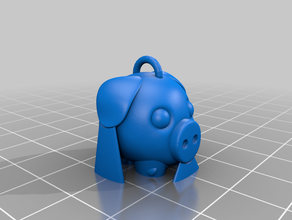 cute pig earring included supports earrings 3d print model - Mito3D