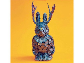 jackalope dots sculptures animal animals bunny circle geometric jack pet pets rabbit sculpture 3d print model - Mito3D