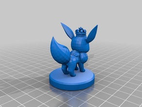 rainha eevee peça de xadrez pokemon 3d print model - Mito3D