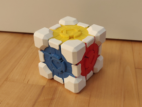 rubiks cube companion extensions puzzles glados portal puzzle 3d print model - Mito3D