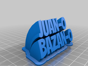 juano bazano targhetta office su misura 3d print model - Mito3D