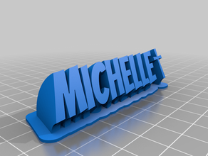 michelle nombre de la placa oficina personalizado 3d print model - Mito3D