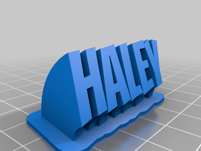 haley plaque de nom bureau personnalisé 3d print model - Mito3D