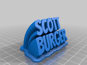 scott nombre de la placa oficina personalizado 3d print model - Mito3D