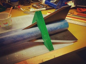 rocketry fin jig hobby high power 3d print model - Mito3D