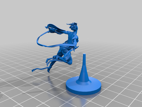 voando ninfa dríade da base de dados criaturas dnd fantasma ravnica guilda selesnya espírito 3d print model - Mito3D
